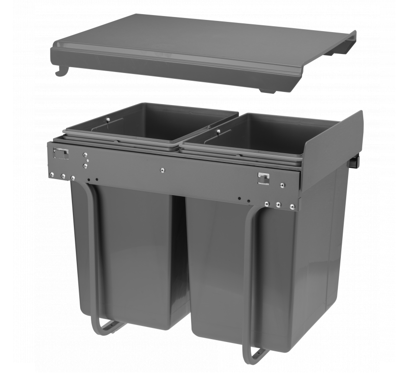 Garbi Sorter S-40-2 système de déchets encastrable avec 2 bacs à déchets 2 x 20 1208957364