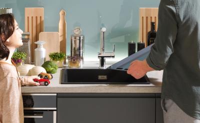 Franke Maris MRG 210 Fragranite édition noire mat évier encastrable à fleur