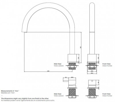 Waterevolution Flow Mélangeur de cuisine 2 trous noir mat T151PR