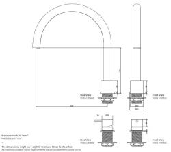 Waterevolution Flow Mélangeur de cuisine 2 trous laiton T151LE