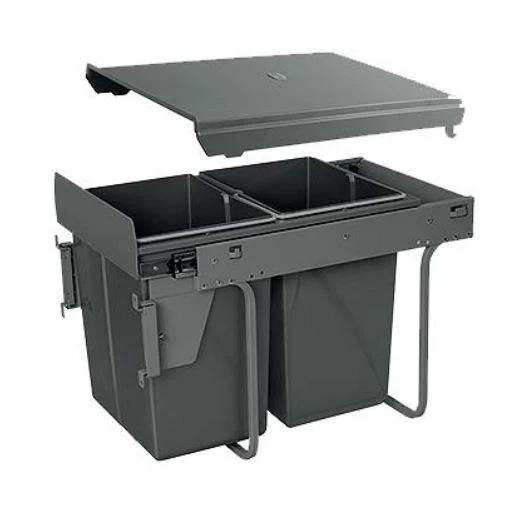 Garbi Carrier C-40-2-H système de tri de déchets encastrable avec ses propres glissières et 2 bacs à déchets 2 x 20 litres 1208957463