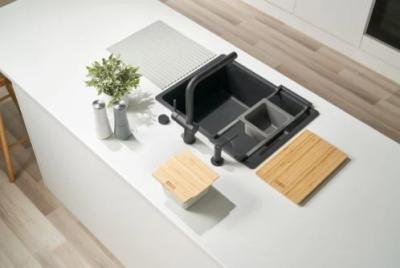 Franke Universal Accessoire all in set 4, planche à découper, plateau encastrable, tapis d'égouttage et plateau de rangement 112.0655.488