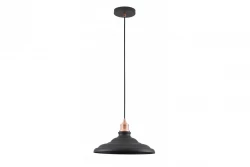 Décor Loret Lampe à suspension noire intemporelle 34,8 cm de diamètre 9721