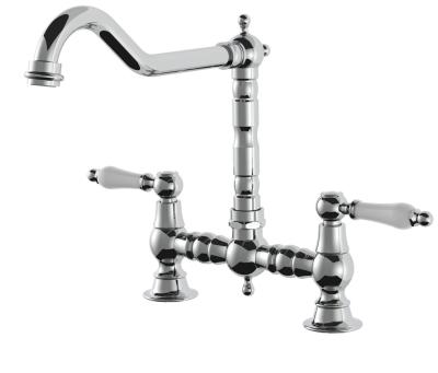AquaTrimo Country Mitigeur de cuisine classique 2 trous avec bec pivotant chromé 21CT7657CM