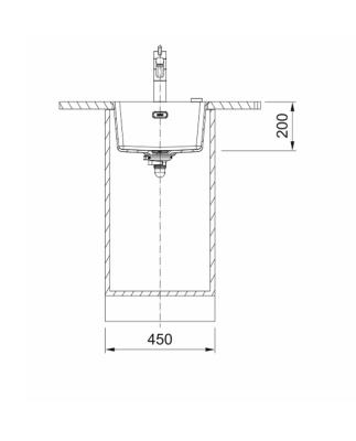 Franke Maris MRG 110-37 Fragranite édition noire mat évier sous plan de travail