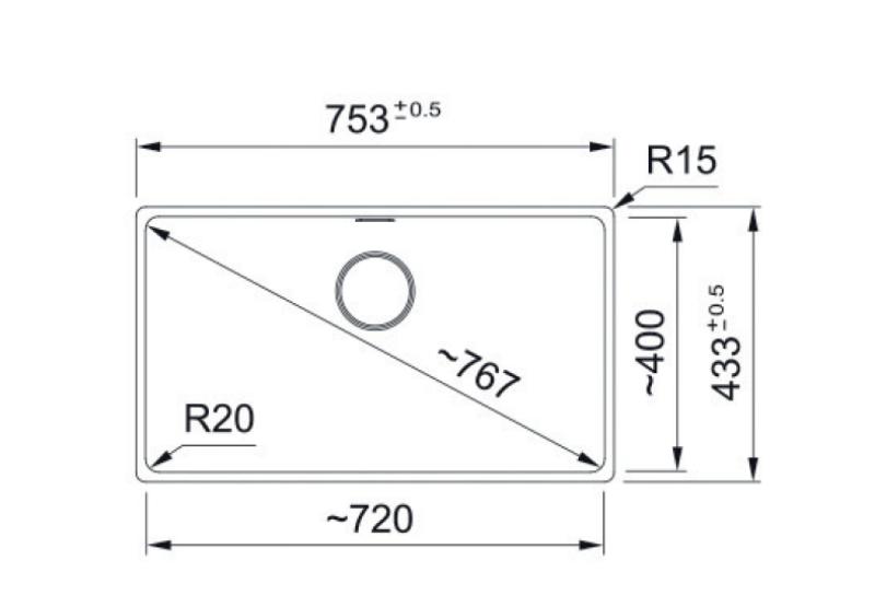 Franke Maris MRG 110-72 Fragranite oyster évier sous-plan