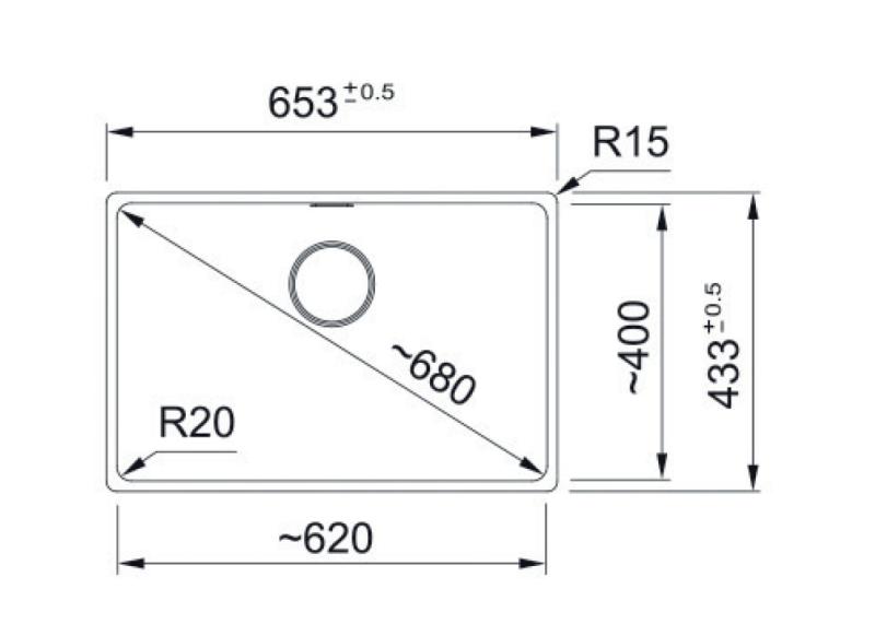 Franke Maris MRG 110-62 Fragranite blanc polaire évier sous plan