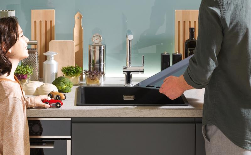 Franke Maris MRG 220-35-35 Fragranite Matt noir double évier encastré à fleur