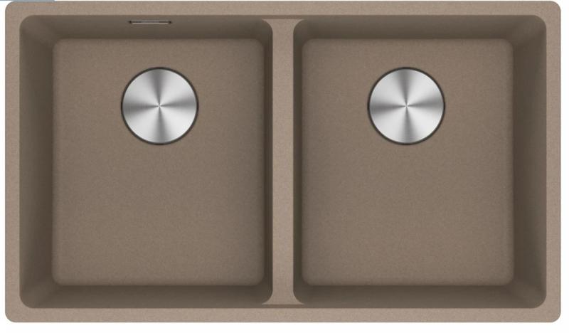 Franke Maris MRG 220-35-35 Fragranite Oyster double évier encastré à fleur