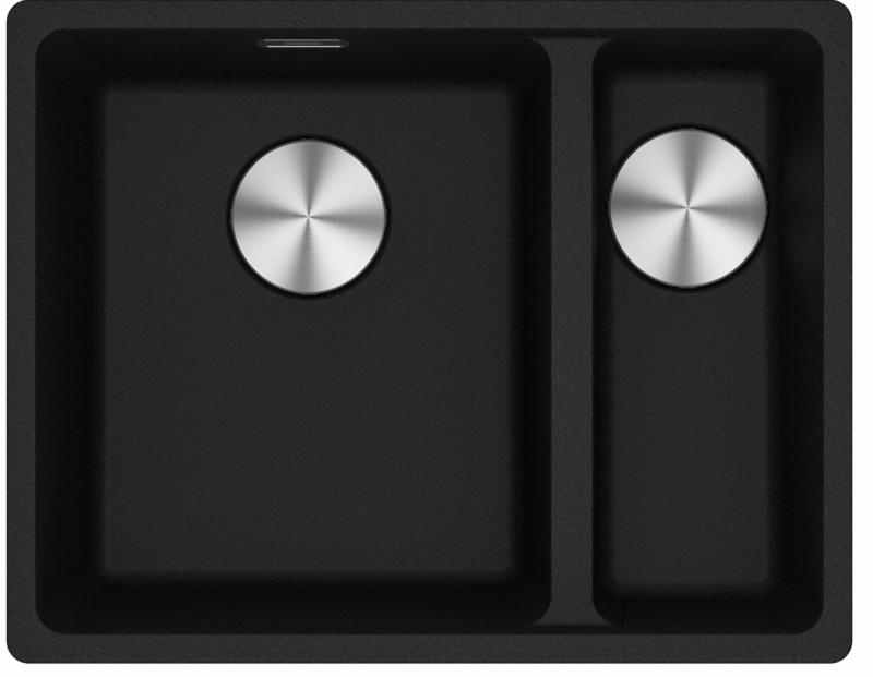Franke Maris MRG 260-34-15 Fragranite Matt noir évier Évier à gauche installation à fleur