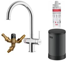 Franke Maris water hub chaudière 4L 3-en-1 avec robinet d'eau bouillante mécanique Twist chromé avec dérivation waterhub 1208957941