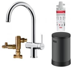 Franke Maris waterhub 4L chaudière 3-en-1 avec robinet d'eau bouillante électronique à commande tactile en chrome avec ensemble de mélange waterhub 1208957946