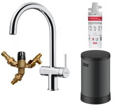 Franke Maris Water Hub chaudière 4L 3-en-1 avec robinet d'eau bouillante électronique tactile en chrome avec dérivation waterhub 1208957947