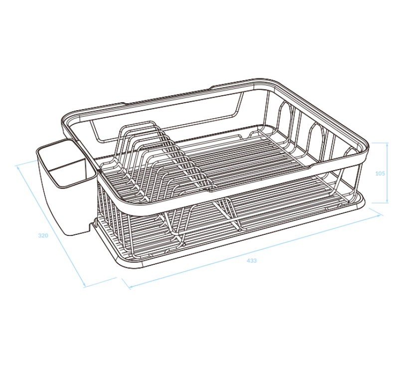 EPKA Dish black/ gold dish dryer steel 43.3x10.5x32cm 1208958249