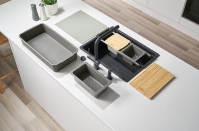 Franke tout en un accessoire universel 5, planche à découper, plateau amovible, égouttoir et plateau de rangement 112.0655.489