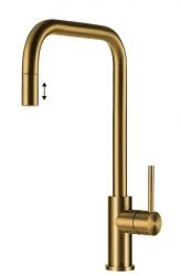 Lorreine Royal Spey Gold PVD or robinet de cuisine en acier inoxydable avec bec extractible SPEY-GOLD