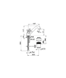 Cisal Arcana Mélangeur lavabo céramique Cuivre AC00051026