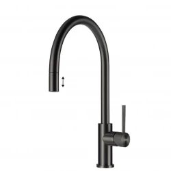 Lorreine Royal Aire robinet de cuisine en métal armé avec bec extractible AIRE-GUNMETAL-XX