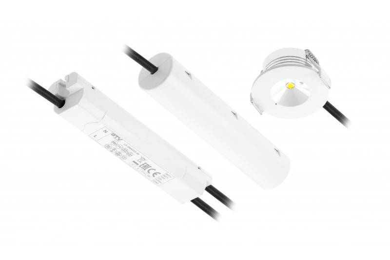 OMAHA-3 Lampe d'urgence LED, 3W, 300lm, AC220-240V, 50-60Hz, IP20, 3h, 6400K, usage unique, BOUTON DE TEST 1208963024