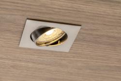 Decor Luminaire encastré au plafond PORTO-K IP20 carré en inox, réglable en angle TYPE DT10. 1208963784