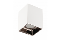 Decor Luminaire de plafond ARIES PC 77x100mm IP20 max 20W carré blanc/chrome noir 1208963816