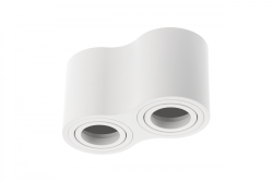 Decor Luminaire de plafond AVEIRO DUO en aluminium 160x80x85mm IP20 max 20W*2 rond blanc. 1208963827