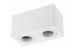 Decor Luminaire de plafond AVEIRO DUO BIS en aluminium 160x80x90mm IP20 max 20W*2 carré blanc. 1208963833