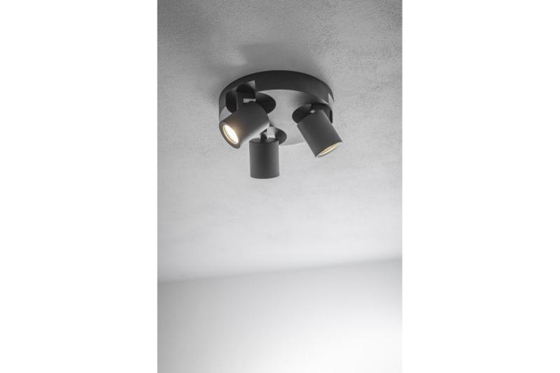 Decor Luminaire de plafond BLINK II max. 250V 50/60 Hz GU10 max. 20W*3 IP 20 triple noir. 1208963848