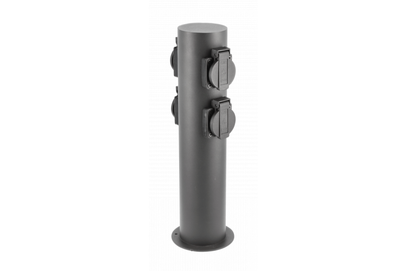 Decor Poteau de jardin CORTA-P 36 IP54 AC220-240V 50-60Hz 4 prises Schucko max. 3500W graphite. 1208963859