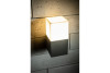 Garden fixture LARGO-AU, E27, MAX.15W, IP44, AC220-240V, 50-60Hz, top straight wall lamp, graphite