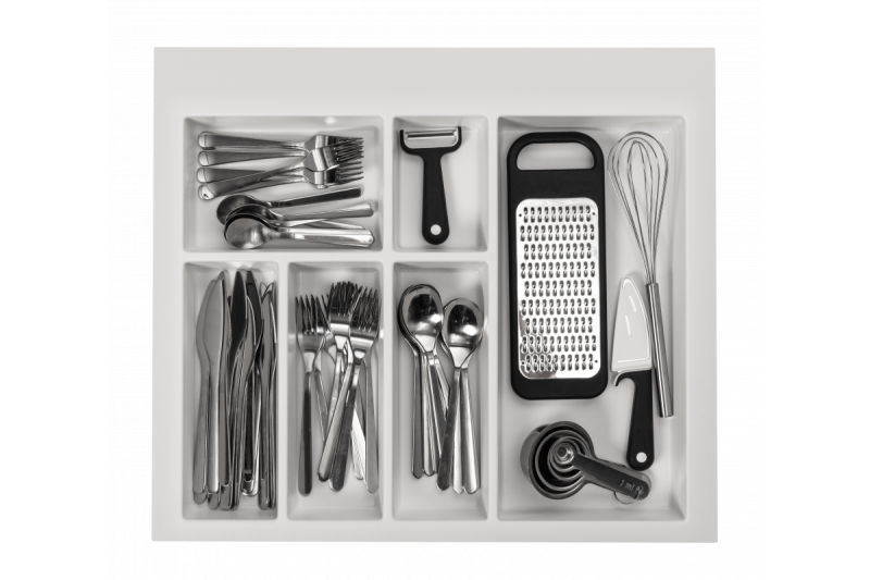 Plateau à Couverts Decor Cutle pour Tiroir de Cuisine 600 Blanc 1208966377