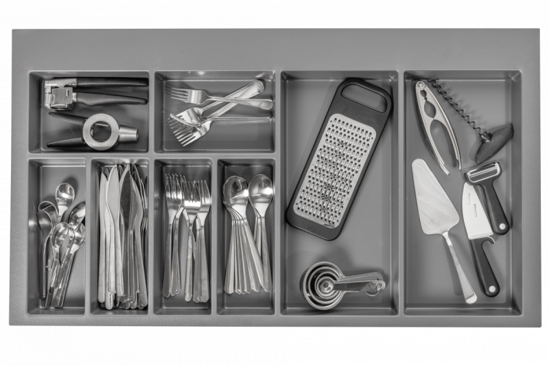 Décor Cutle Range-couverts Inserts pour tiroir de cuisine 900 Anthracite 1208966382