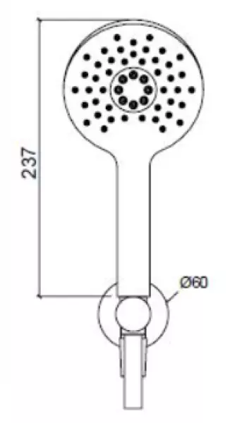 Waterevolution Flow ensemble de douchette à main ronde complet avec raccord mural blanc mat - 3 modes - T1621RBR