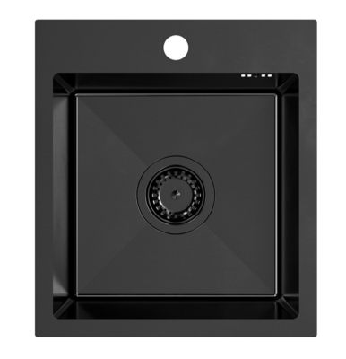 Quadri Dixton 40 évier en inox noir avec nano pvd 400x450 mm avec trou pour robinet montage en surface 1208967080
