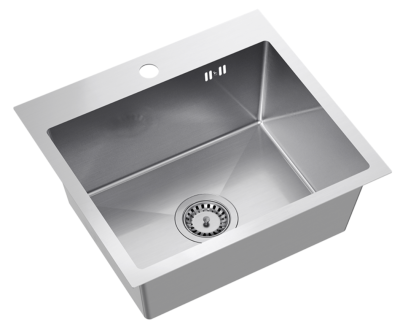 Quadri Dixton 50 Évier en inox 500x450 mm avec trou pour robinet montage en surface 1208967081