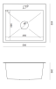 Quadri Dixton 50 RVS spoelbak 500x450 mm met kraangat opbouw 1208967081