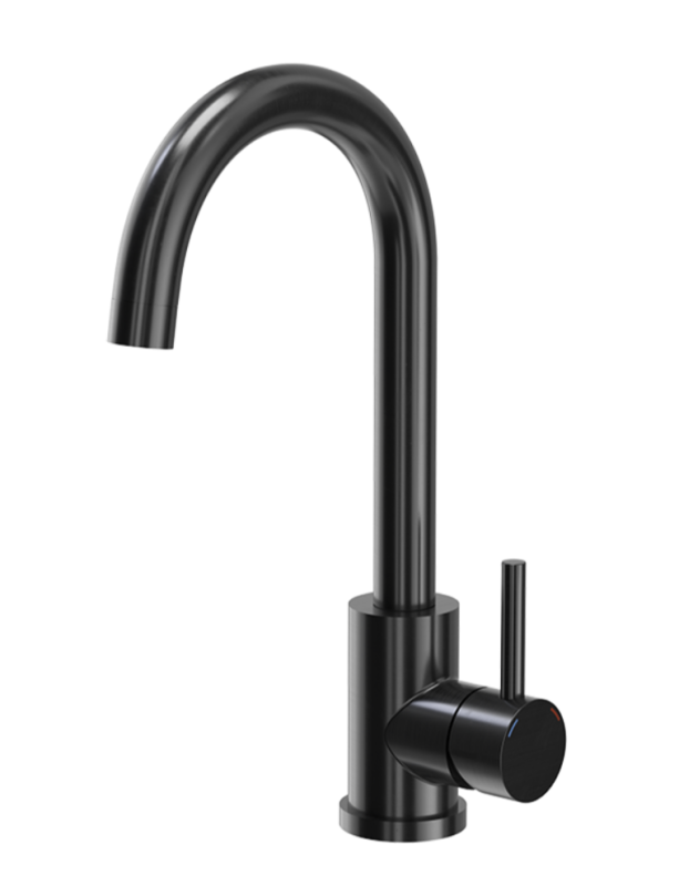 Quadri Dixton 40 set avec évier en inox noir avec nano pvd 400x450 mm avec trou pour robinet en montage sur plan et robinet de cuisine Quadri Coventry.