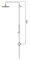 Waterevolution Flow ensemble de douche avec douche de tête chromée 200mm T141N01