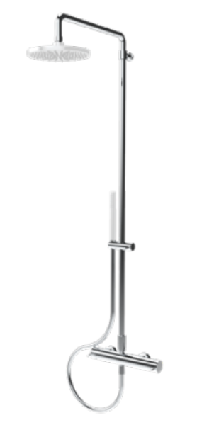 Waterevolution Flow ensemble de douche avec douche de tête chromée 200mm T141N01