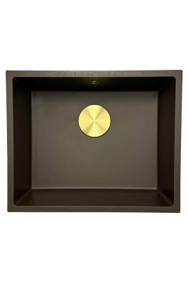 GraniteMy Évier universel en granit pour café 50x40 cm montage en surface, sous-plan et à ras avec bonde 1208967230