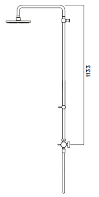 Waterevolution Flow combinaison de douche avec douche à effet pluie en inox 250mm T141NR25IE