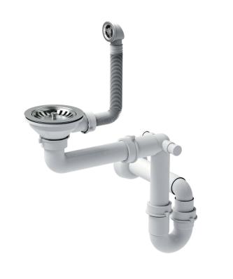 Quadri Londres ensemble d'évacuation en inox pour évier, y compris trop-plein en inox 1208967547