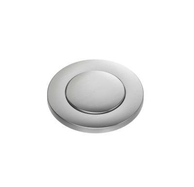 Évier double en inox Quadri avec ensemble de drainage et trop-plein, bouton poussoir en inox 1208967591.