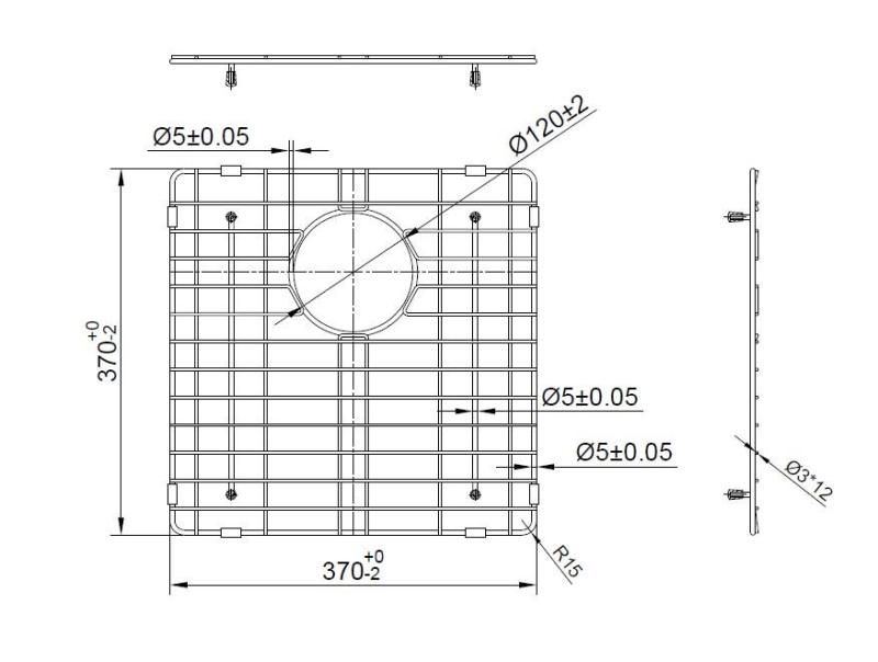 Égouttoir à vaisselle Pure.Sink Prestige 40 Gun Metal PPGGD40-61