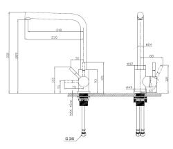 Robinet de cuisine Pure.Sink Elite Steel Spark en acier inoxydable PS8040-02