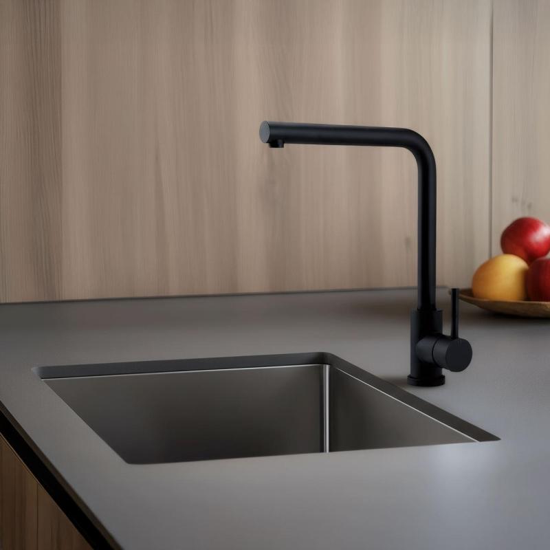 Robinet de cuisine Pure.Sink Elite Steel Spark noir mat PS8040-10.