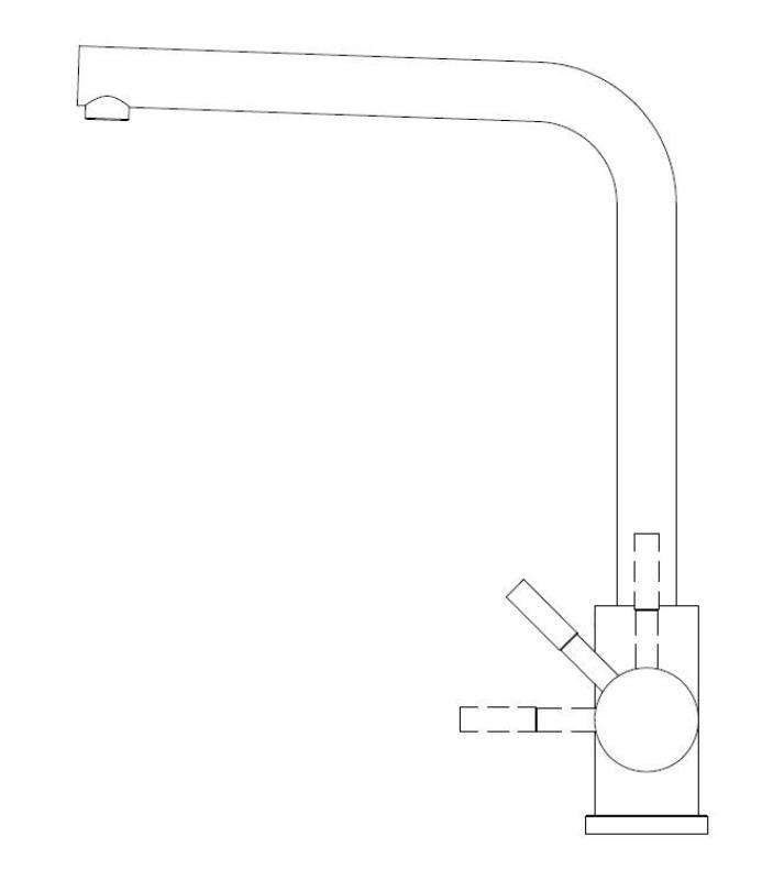 Mitigeur de cuisine Pure.Sink Elite Steel Spark PVD or brossé PS8040-60