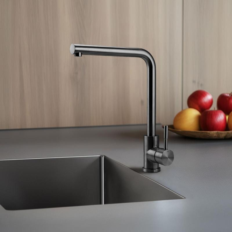 Robinet de cuisine Pure.Sink Elite Steel Spark en métal PVD Gun PS8040-61
