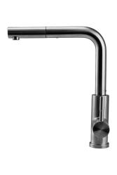 Robinet de cuisine Pure.Sink Elite Steel Spark-S en acier inoxydable avec bec extensible PS8041-02