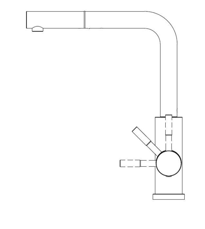 Robinet de cuisine Pure.Sink Elite Steel Spark-S Noir Mat avec bec extensible PS8041-10